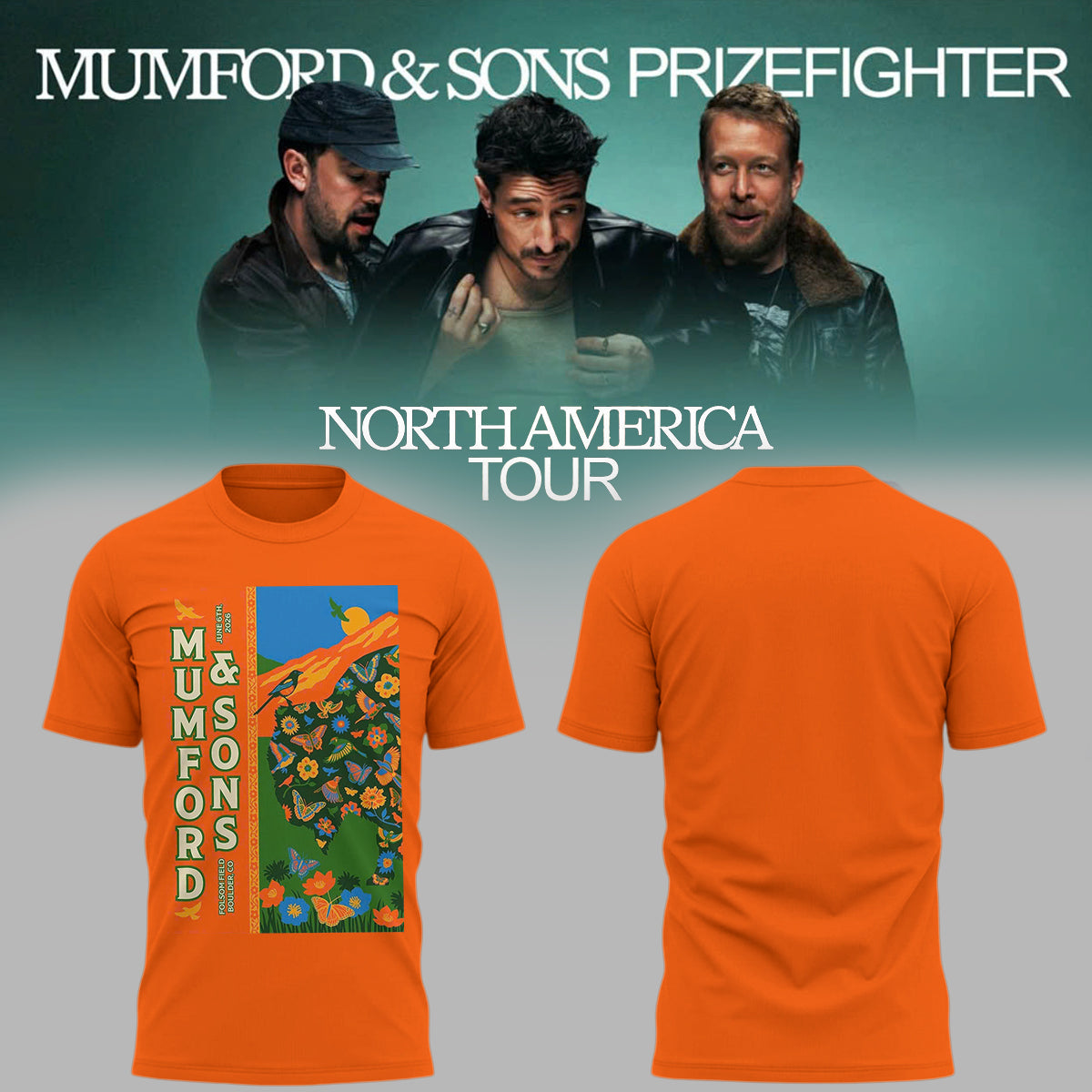 Limited Edition Prizefighter Tour At Folsom Field In Boulder CO On June 6th 2026 T-Shirts