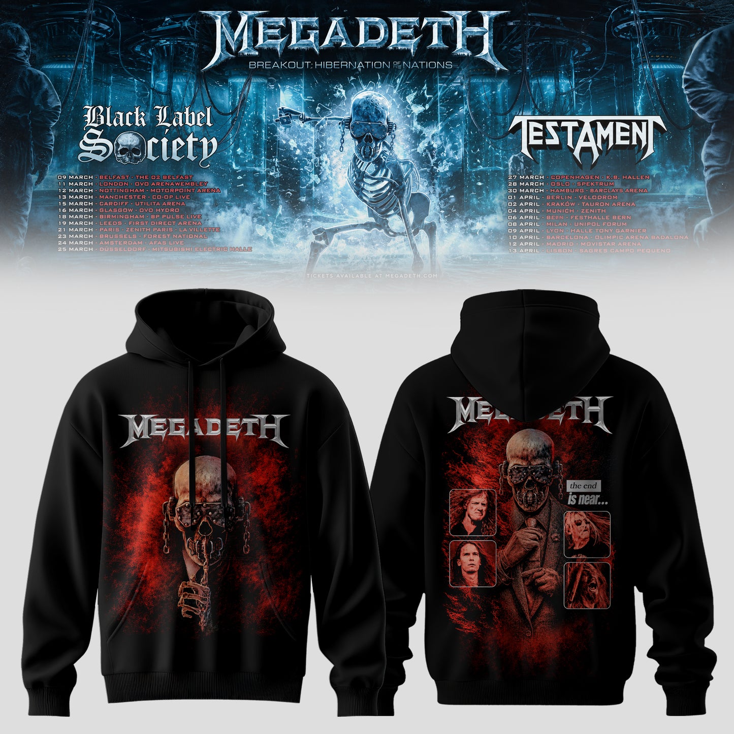 MEGADETH – BREAKOUT: HIBERNATION OF NATIONS TOUR HOODIE