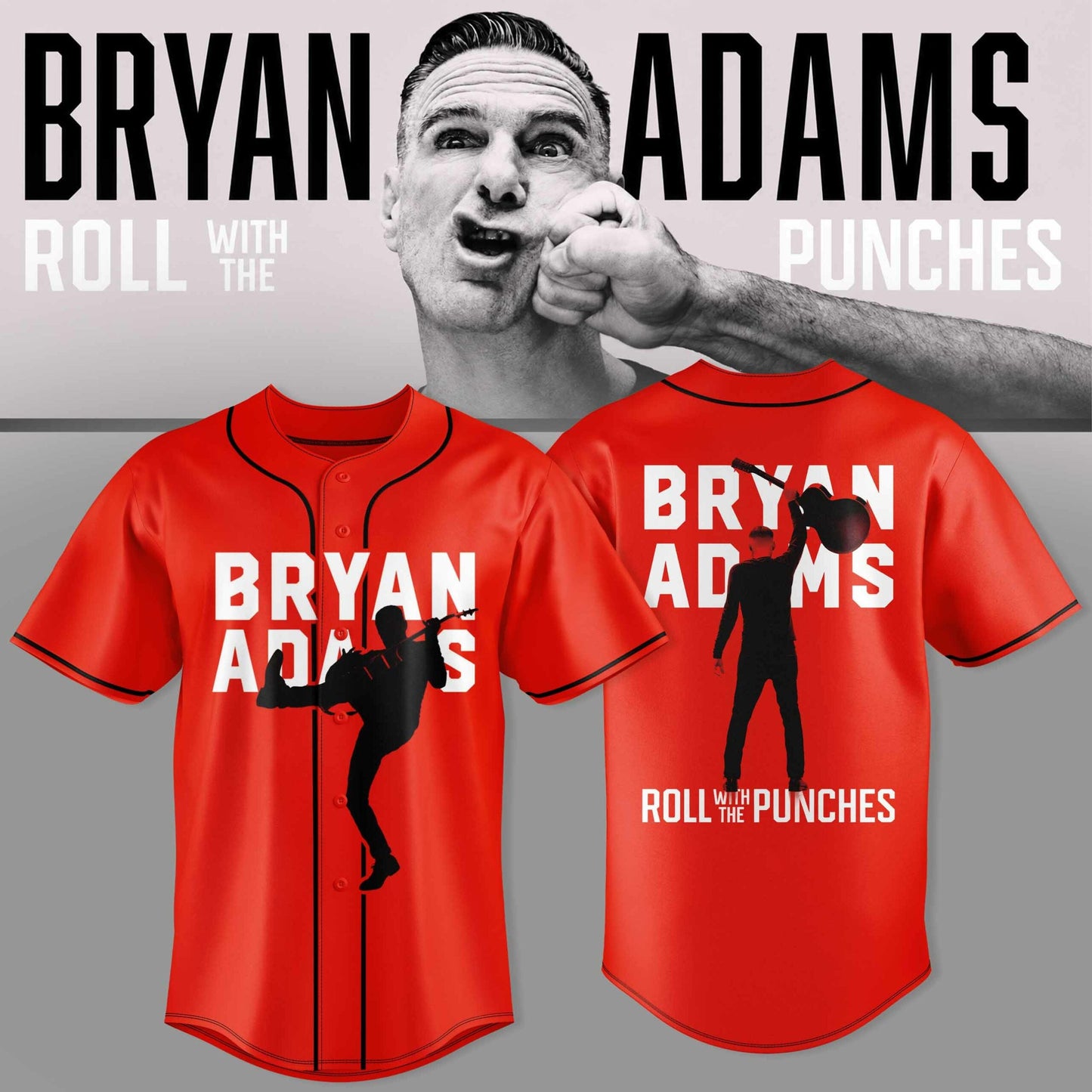 .BRYAN ADAMS – ROLL WITH THE PUNCHES TOUR JERSEY