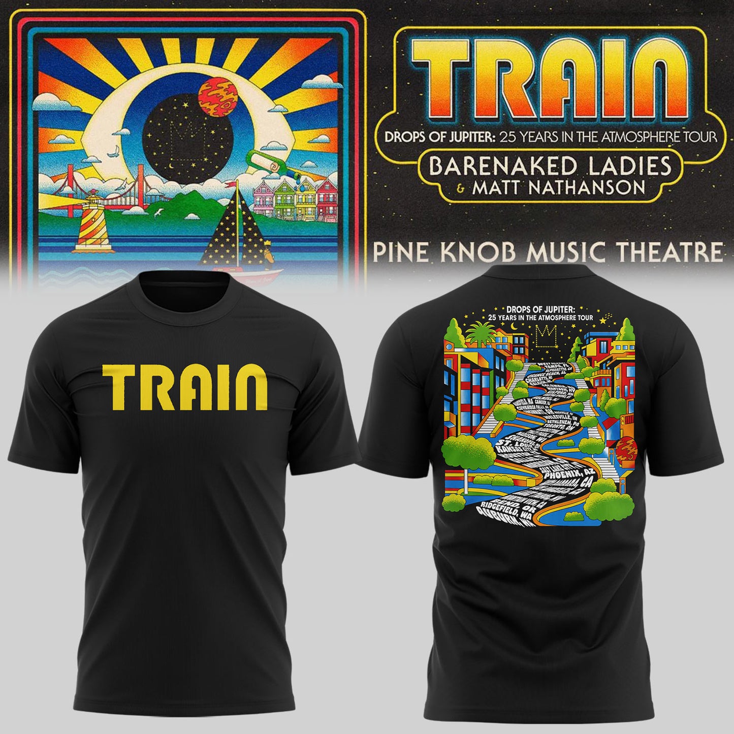 Limited Edition Drops of Jupiter: 25 Years in the Atmosphere Tour Shirt