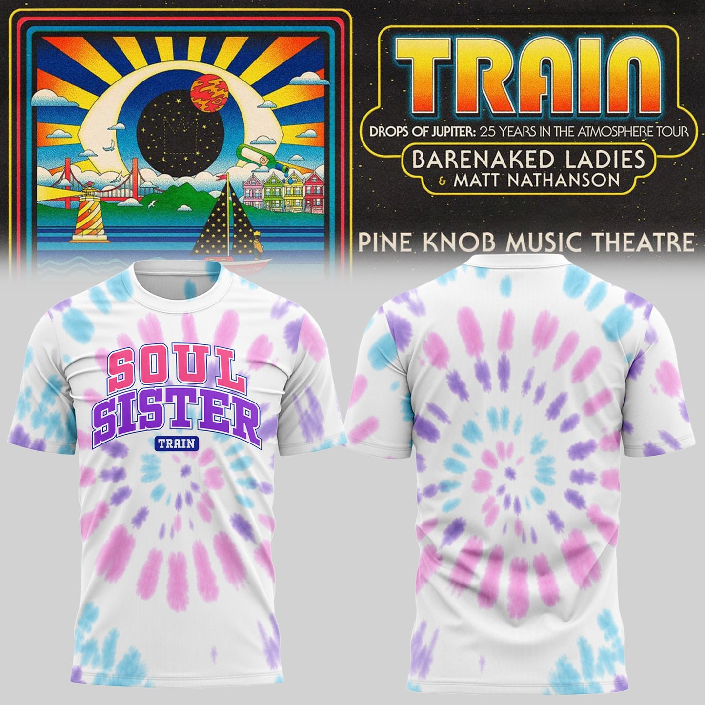 Limited Edition Drops of Jupiter: 25 Years in the Atmosphere Tour Shirt