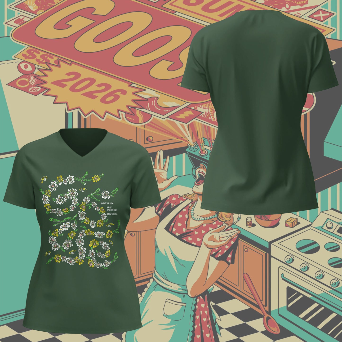Limited Edition Summer Tour,CA V-neck TShirt