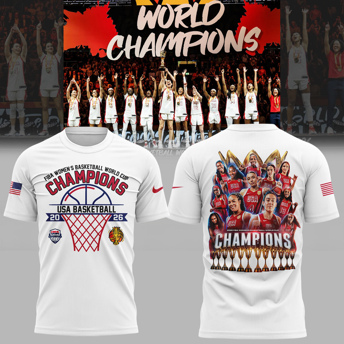 Limited Edition FIBA Womenโs Basketball WC 2026 Champions ๐๐ Shirt