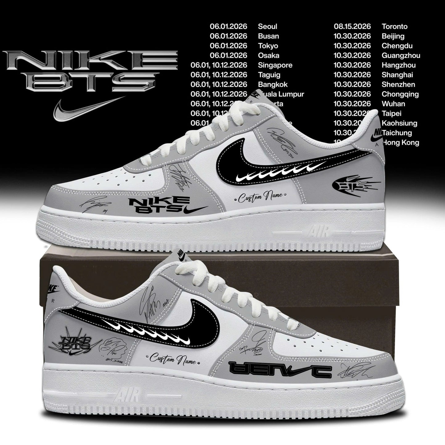 _ BTS Limited Edition AF1 Sneakers