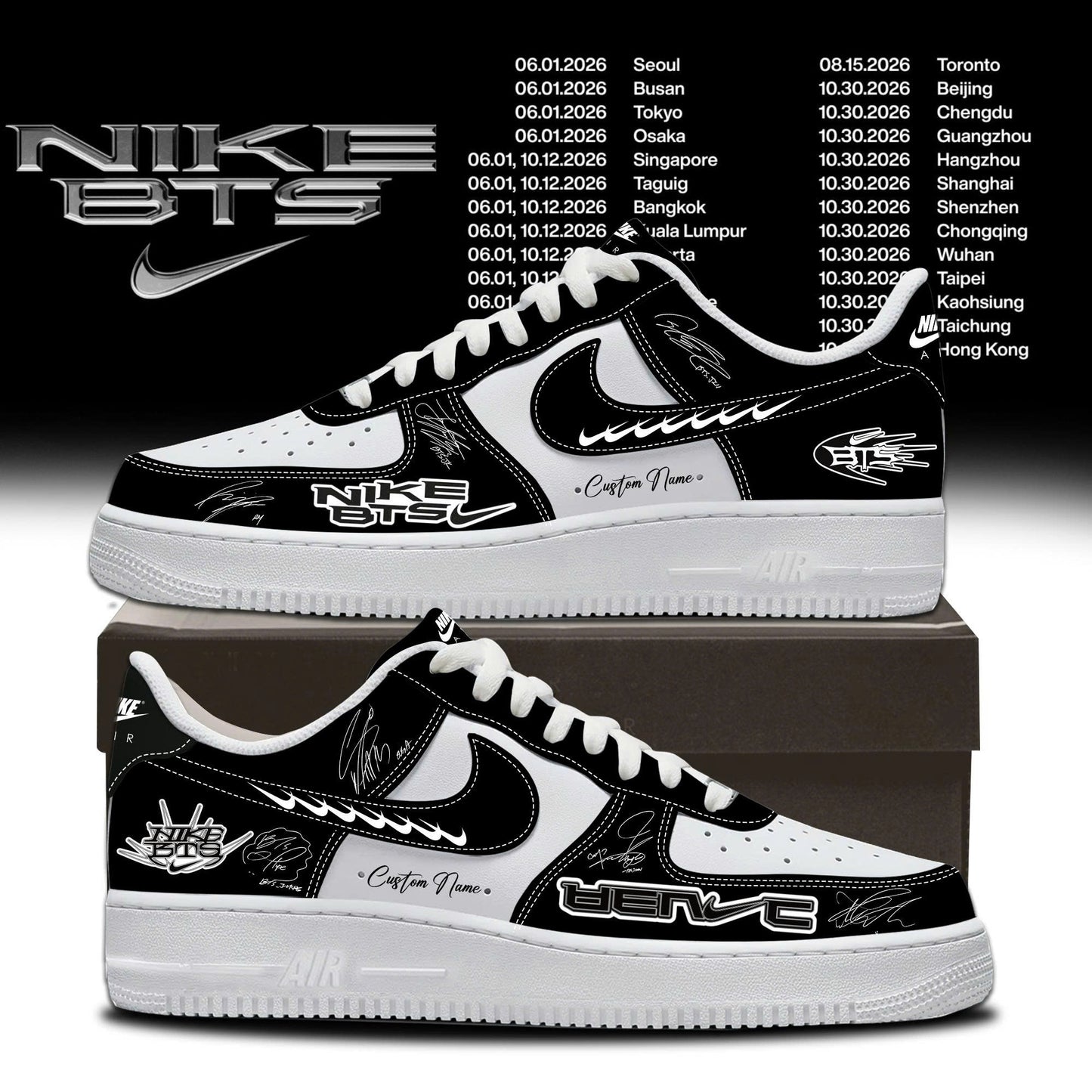 _ Nike BTS Limited Edition AF1 Sneakers