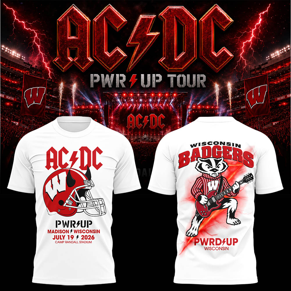 Limited Edition POWER UP Tour 2026 At Camp Randall Stadium TShirt