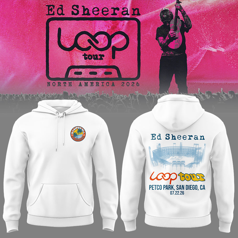 Ed “North American Loop Tour 2026” at Petco Park,CA 🎸➕✖️➗Hoodie