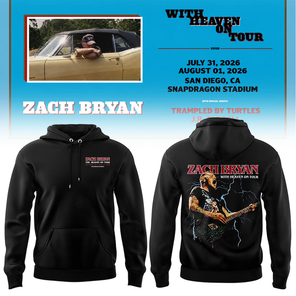 Limited Zach “With Heaven On Tour 2026.” At Snapdragon Stadium Hoodie
