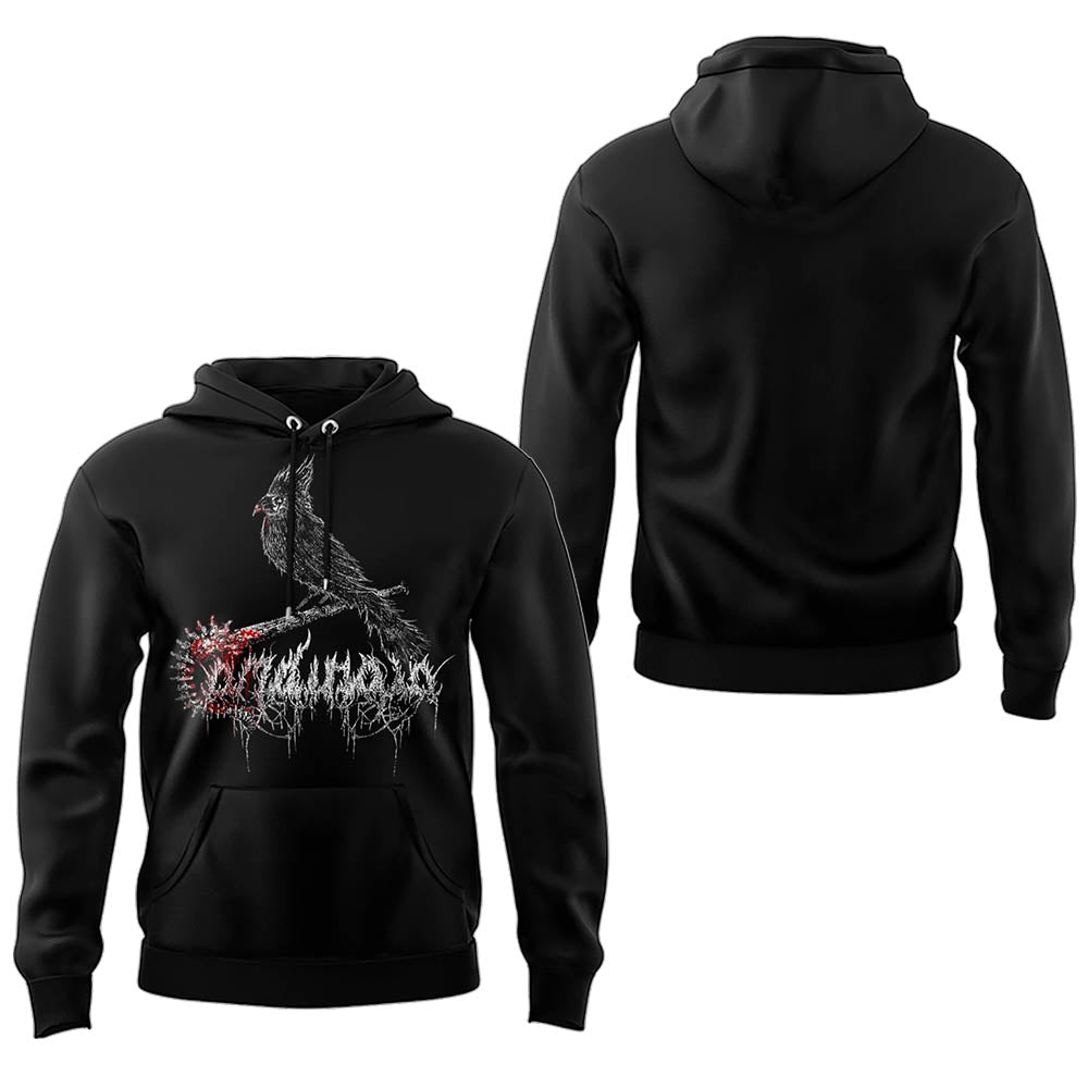 Limited Edition Death Metal Cardinals Logo 2026 Hoodie