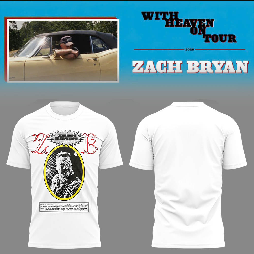 Limited Zach “With Heaven On Tour 2026.” TShirt