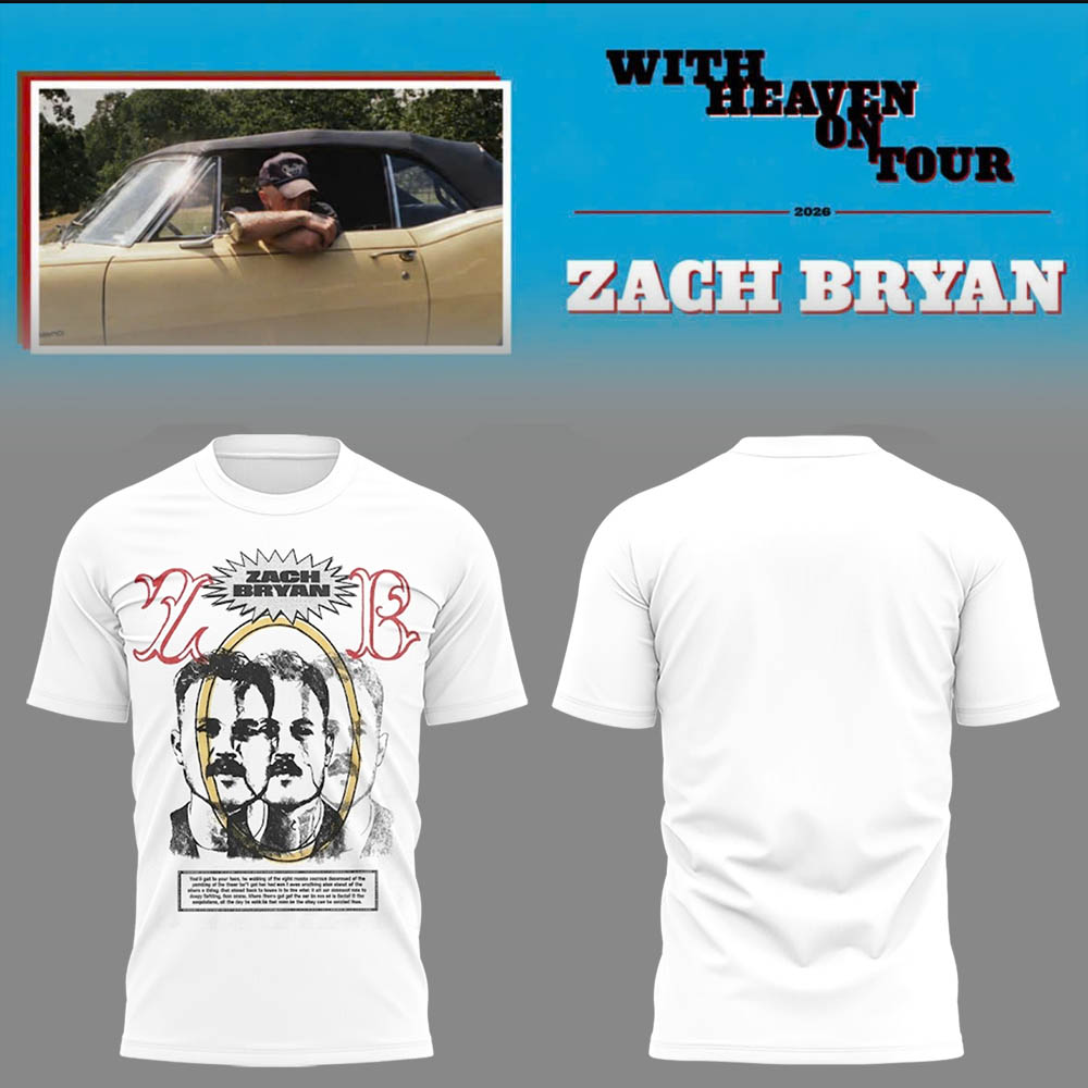 Limited Zach “With Heaven On Tour 2026.” TShirt