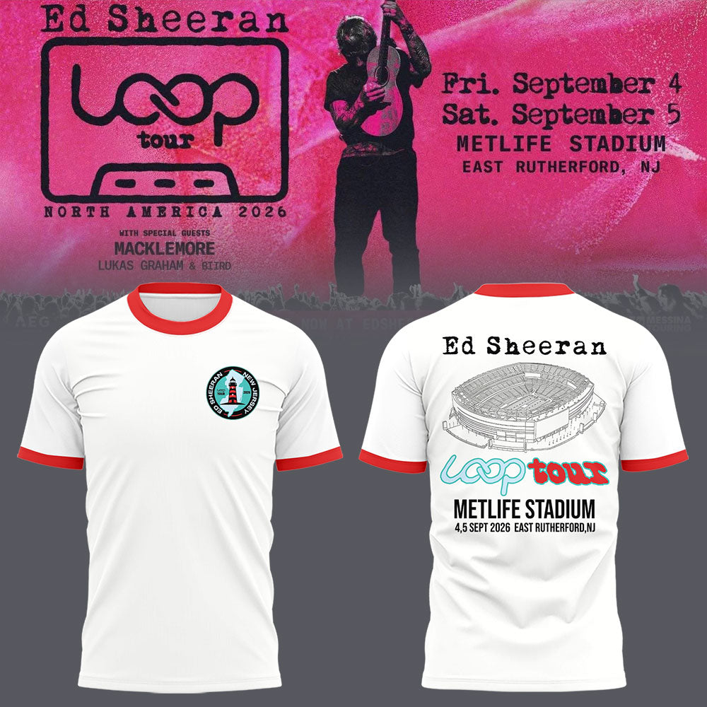 Ed “North American Loop Tour 2026″at MetLife Stadium,NJ 🎸➕✖️➗ Shirt