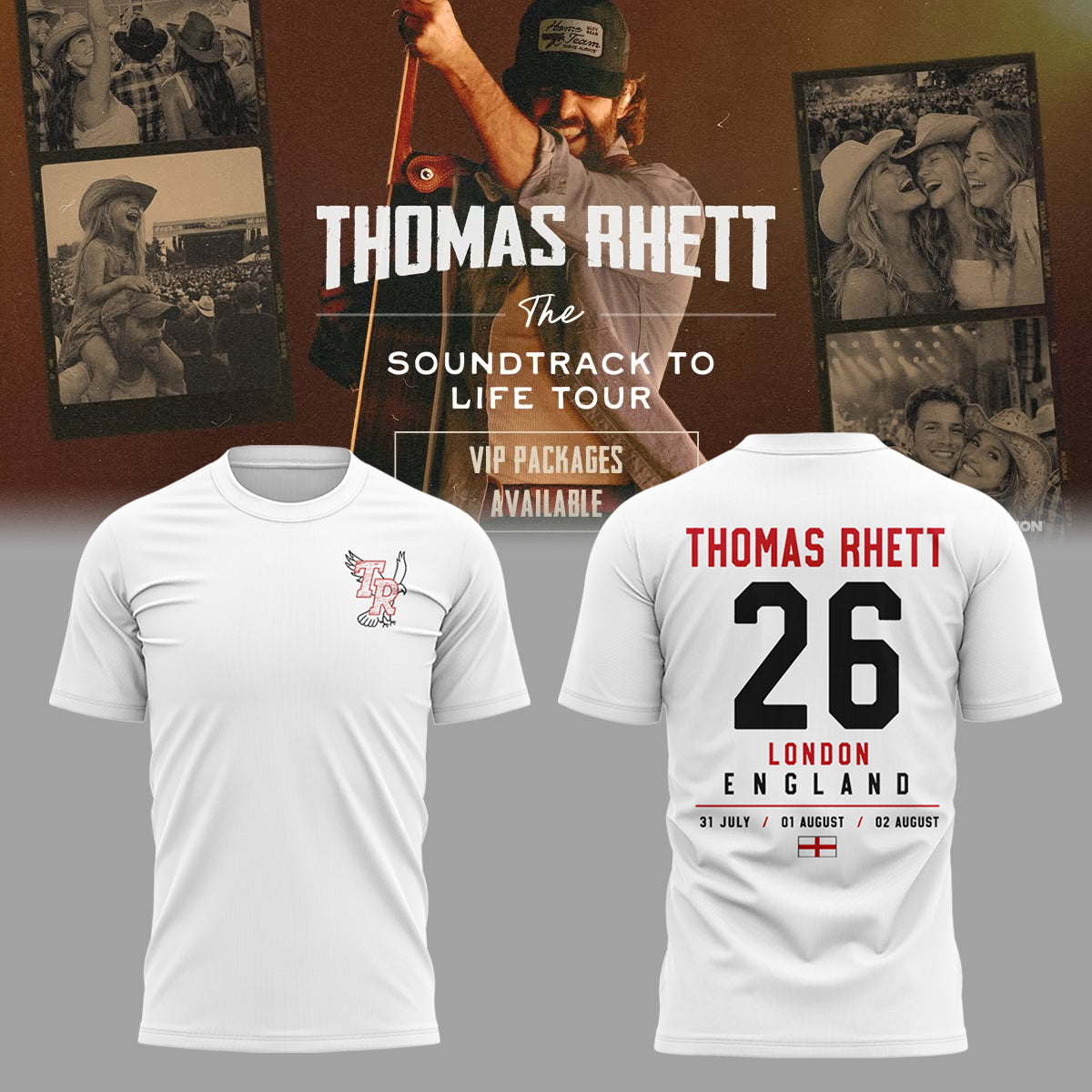 Limited Edition Thomas Rhett The Soundtrack to Life Tour Tshirt