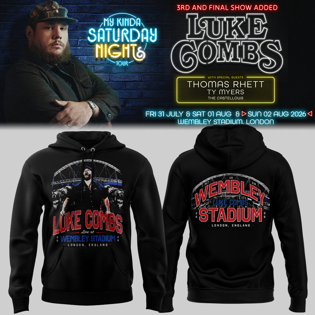 Limited Edition Luke Combs My Kinda Saturday Night Tour 2026 Hoodie