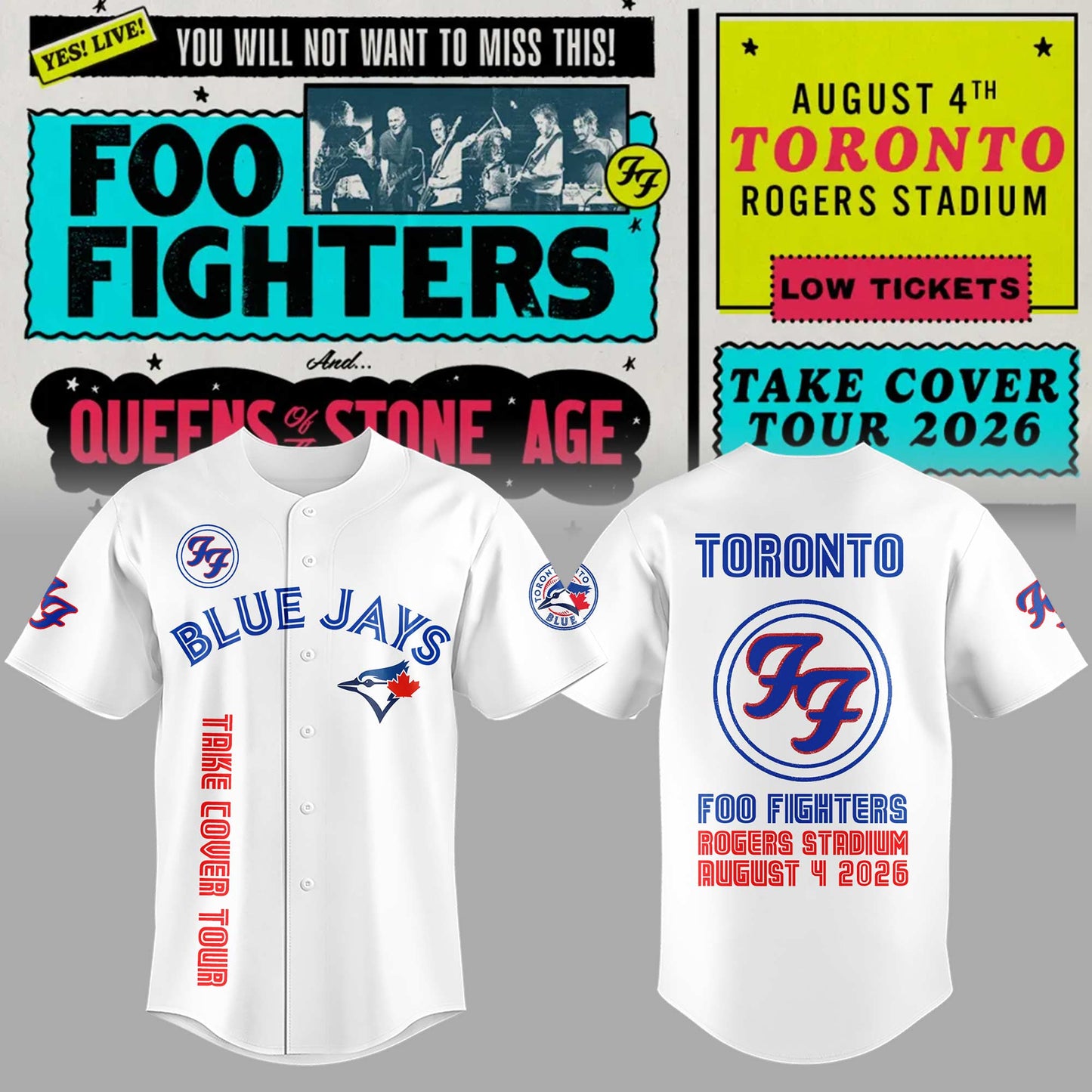 Limited Edition TAKE COVER TOUR 2026 At Toronto Jersey