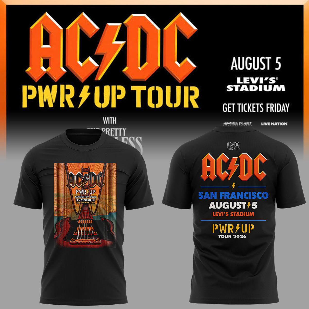 Limited Edition Power Up Tour 2026 At Levi’s Stadium,CA Shirt
