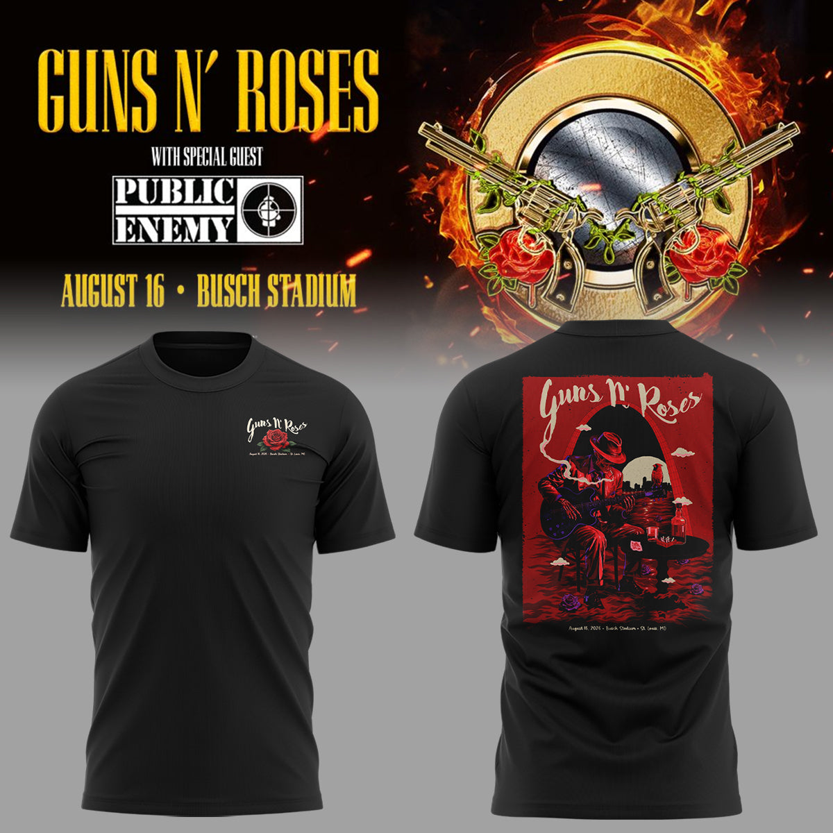 Limited Edition Guns N’ Roses Tour 2026 TShirt
