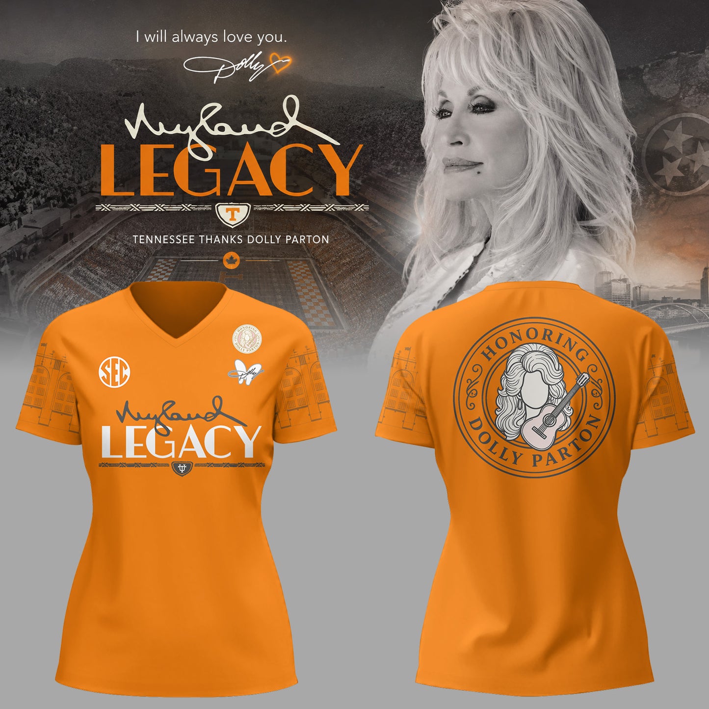 Limited Edition Tennessee Football V-neck Shirt