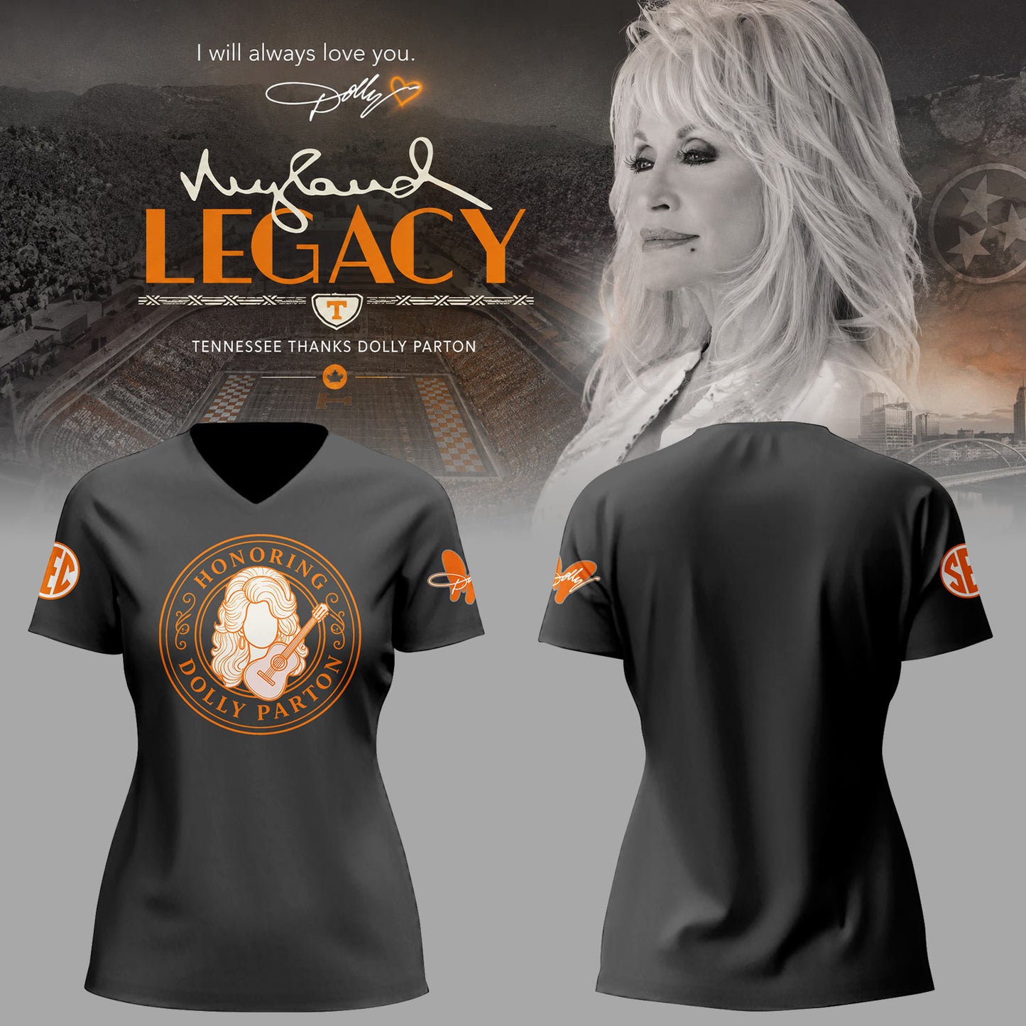 Limited Edition Tennessee Football V-neck Shirt
