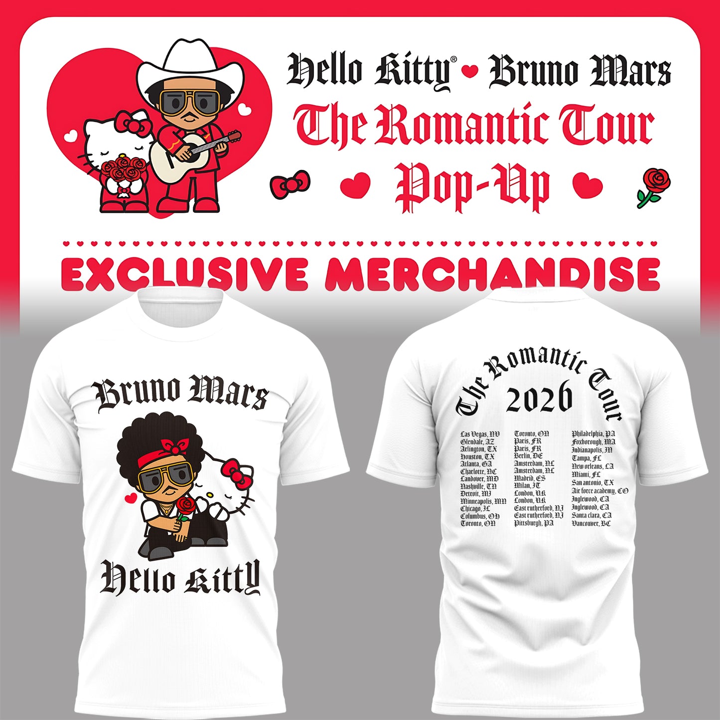 Limited Edition BM x HK The Romantic Tour Shirt