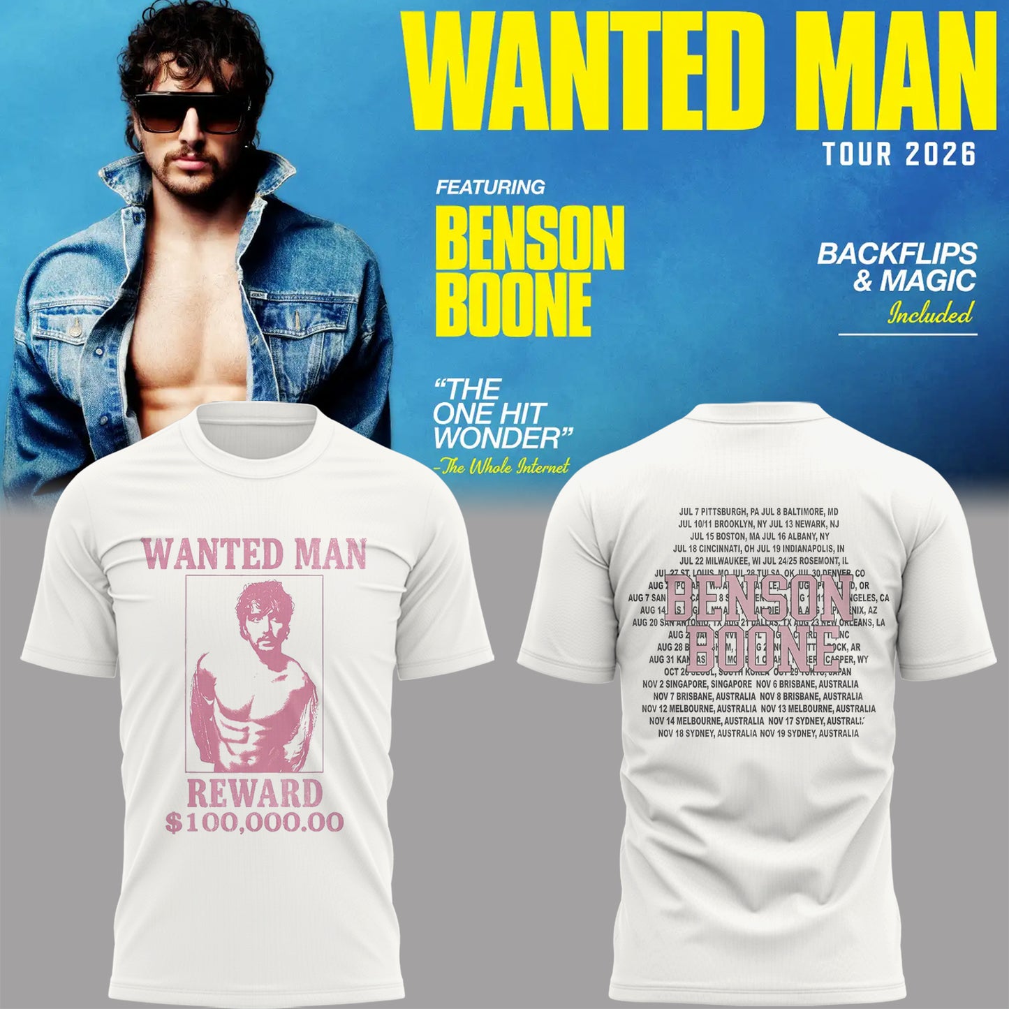 Limited Edition Wanted Man Tour 2026 Shirt