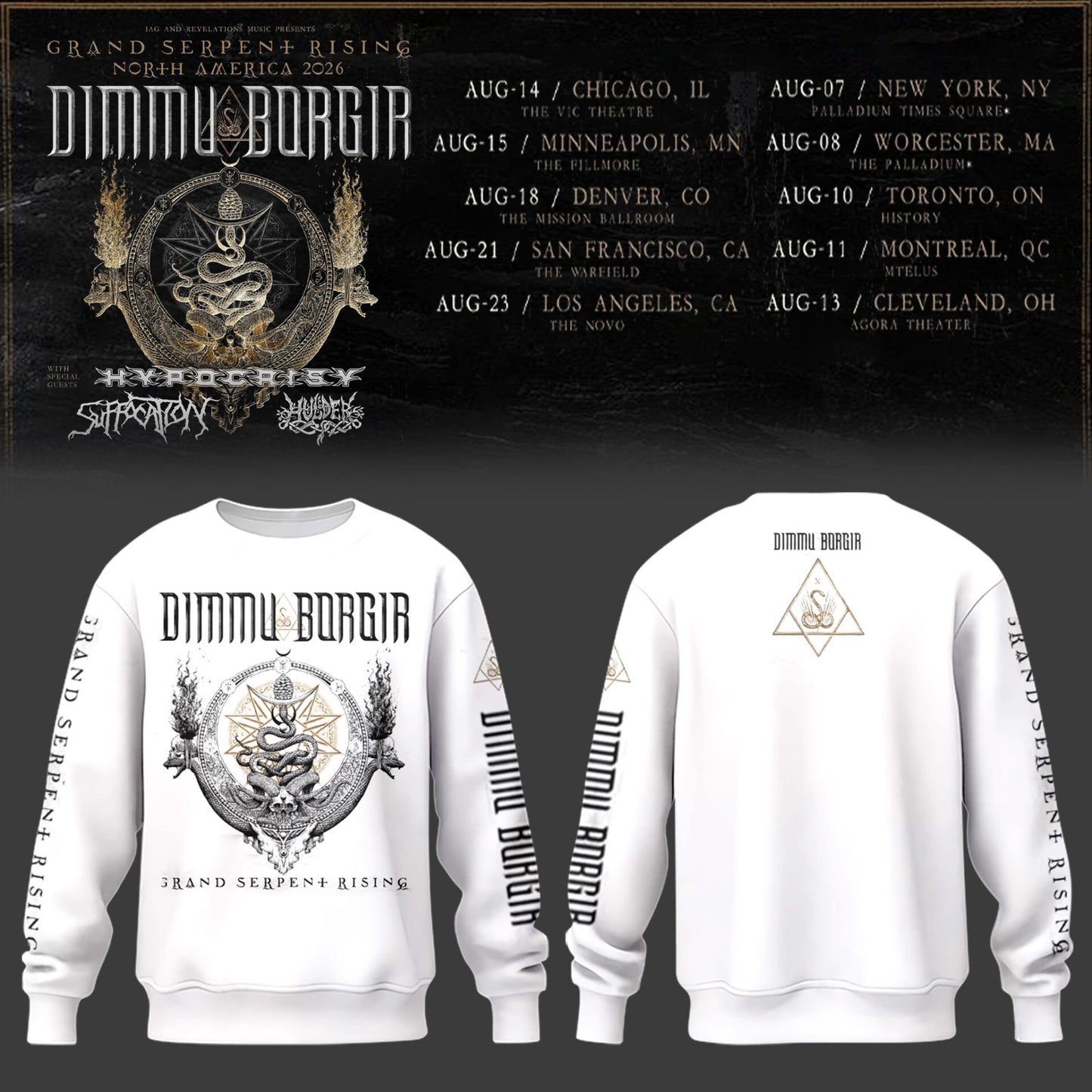 Limited Edition Grand Serpent Rising Tour North America 2026 Sweatshirt