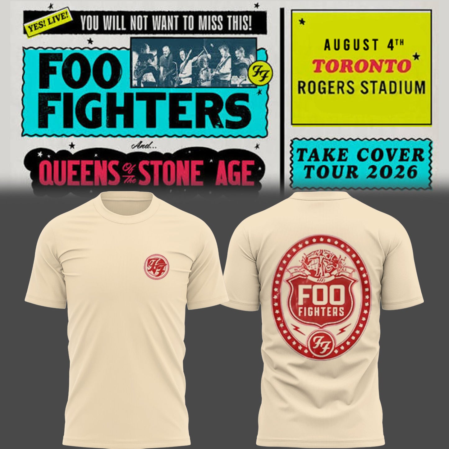 FF 🎸🎤 “Take Cover Tour 2026” TShirt