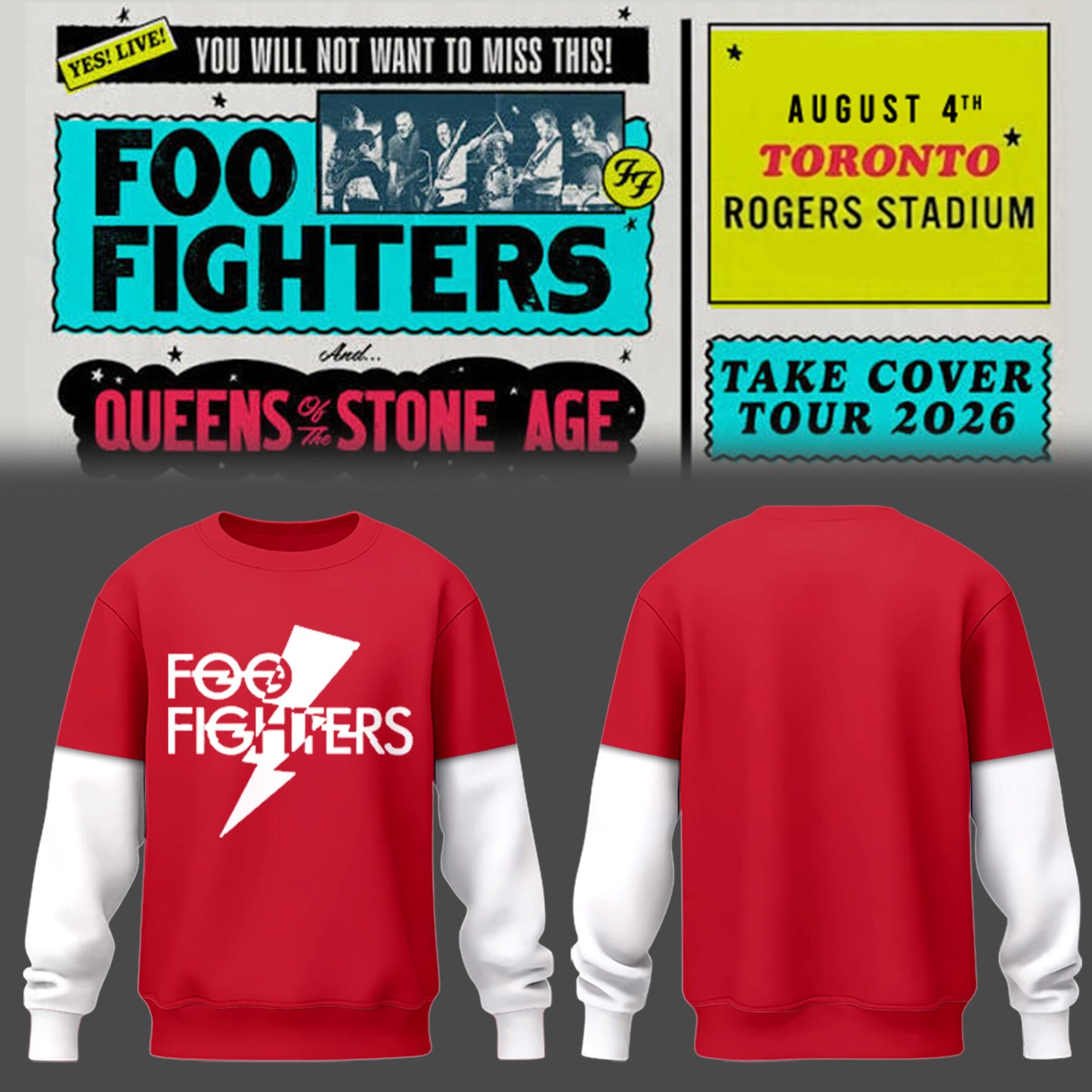 FF 🎸🎤 “Take Cover Tour 2026” Sweatshirt
