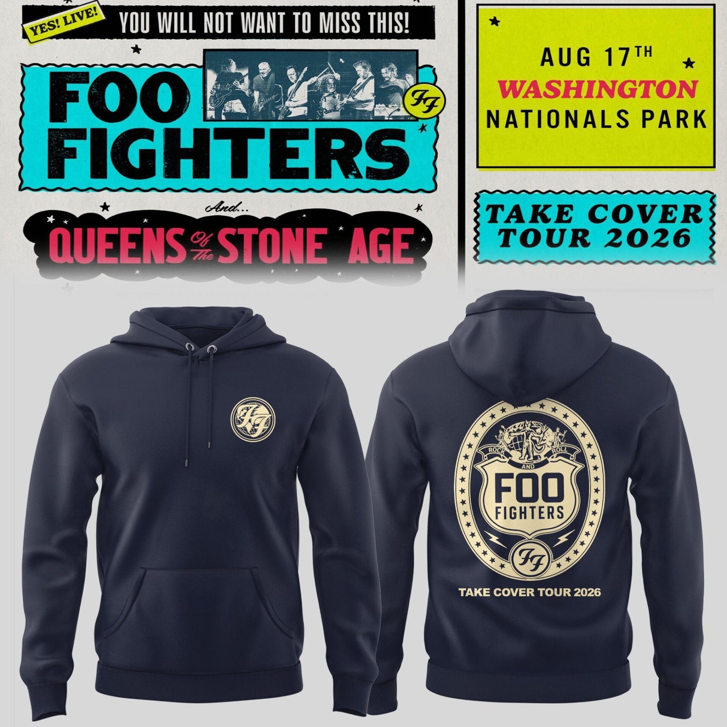 FF 🎸🎤 “Take Cover Tour 2026” Hoodie