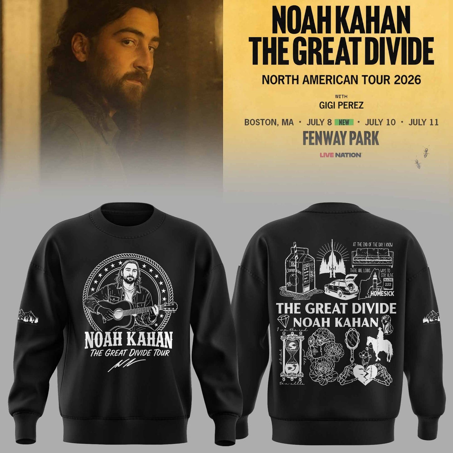 _ Noah Kahan – The Great Divide Tour 2026 Limited Sweater