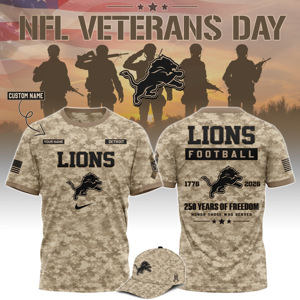 Limited Edition DET Veterans Day 2026 T-shirt