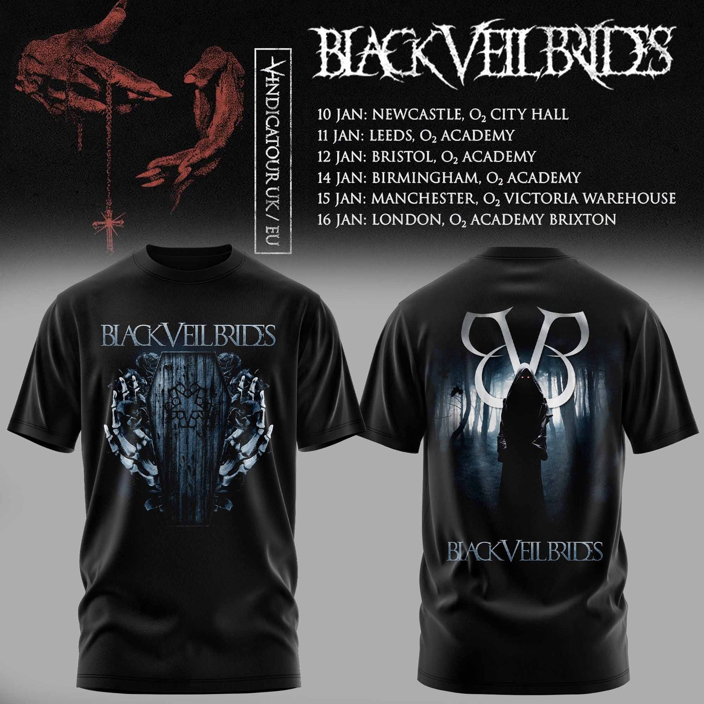 BLACK VEIL BRIDES – UK TOUR 2026 COLLECTION TEE