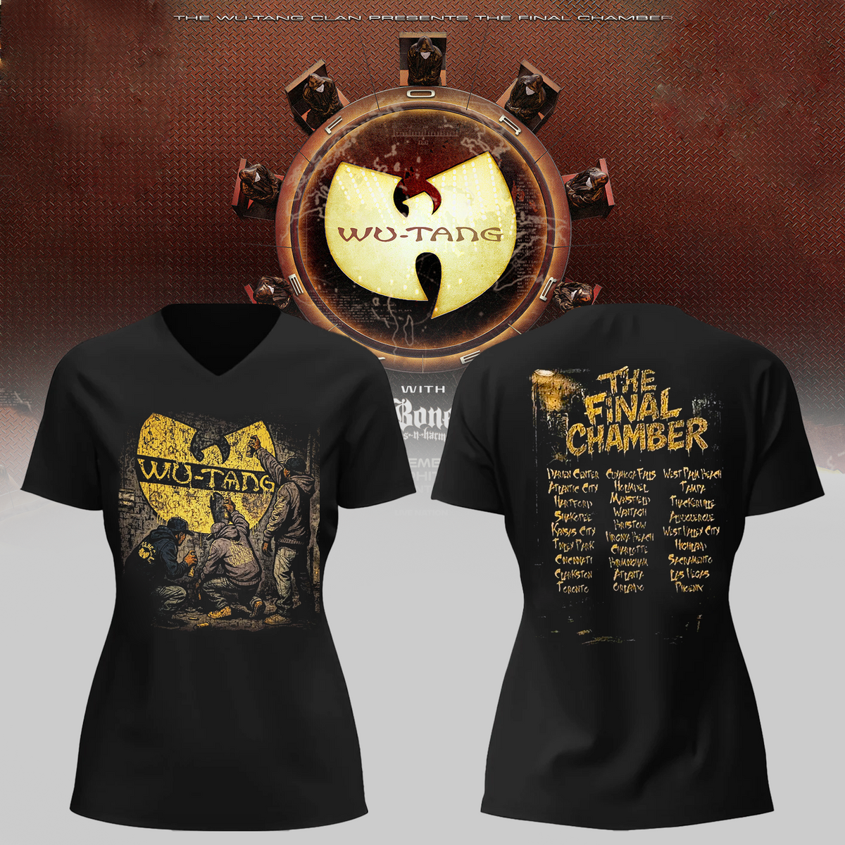 The Final Chamber Tour 2026 North America Merch Wall Spray V-neck