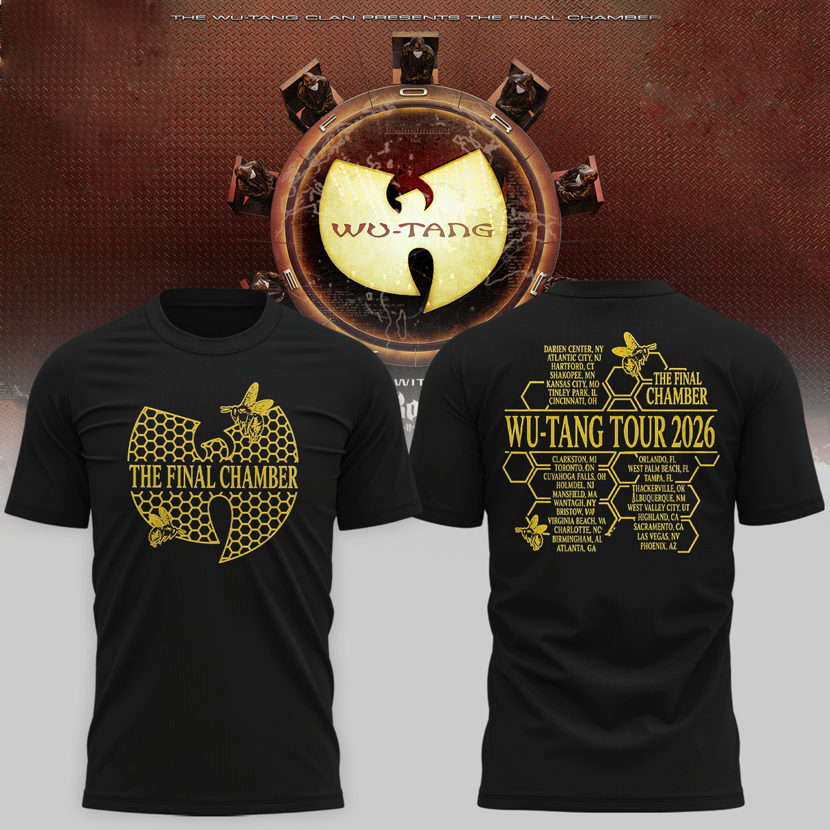 The Final Chamber Tour 2026 North America Merch Bee Comb T-Shirt