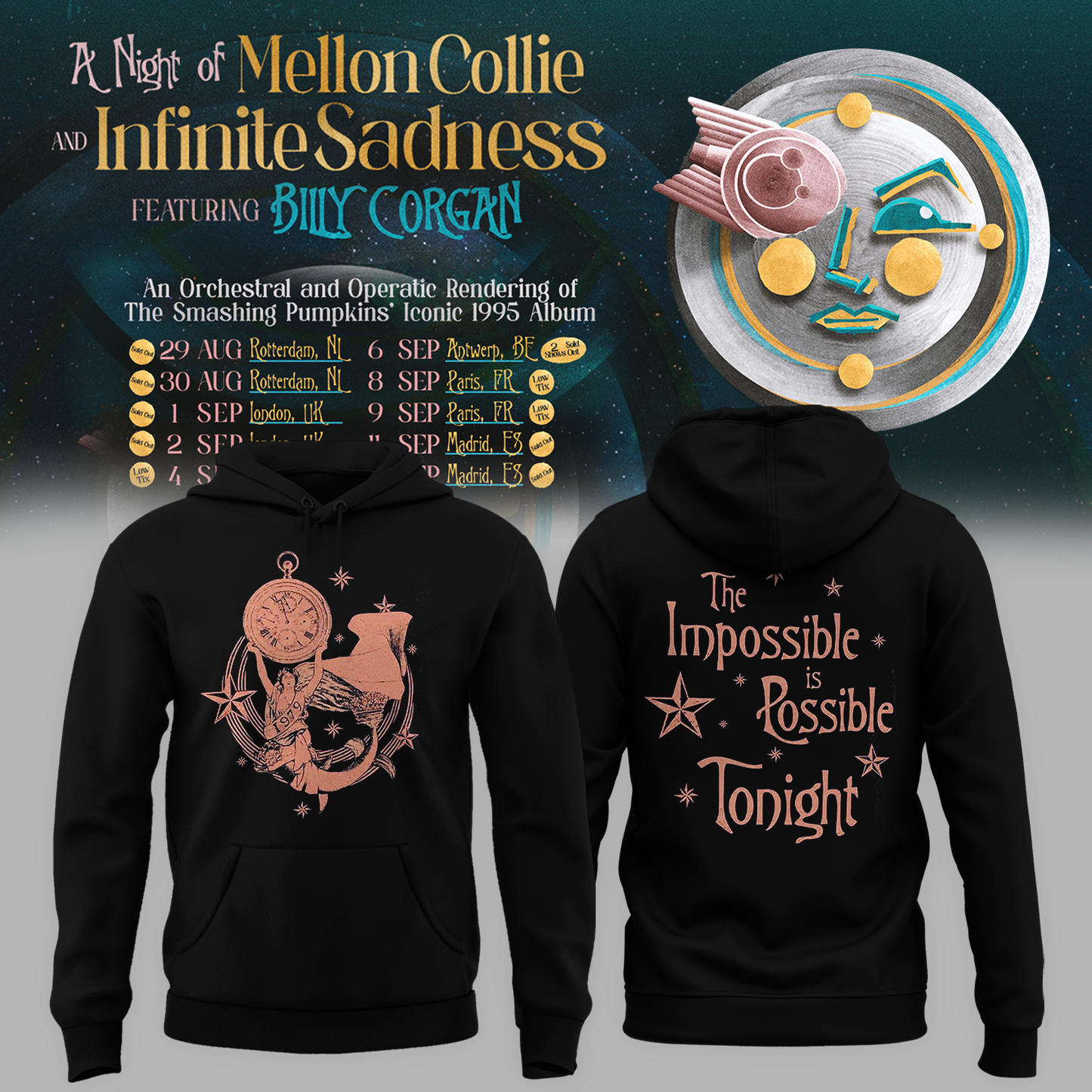 The Smashing Pumpkins "The Impossible Is Possible Tonight" Vintage Tour Hoodie
