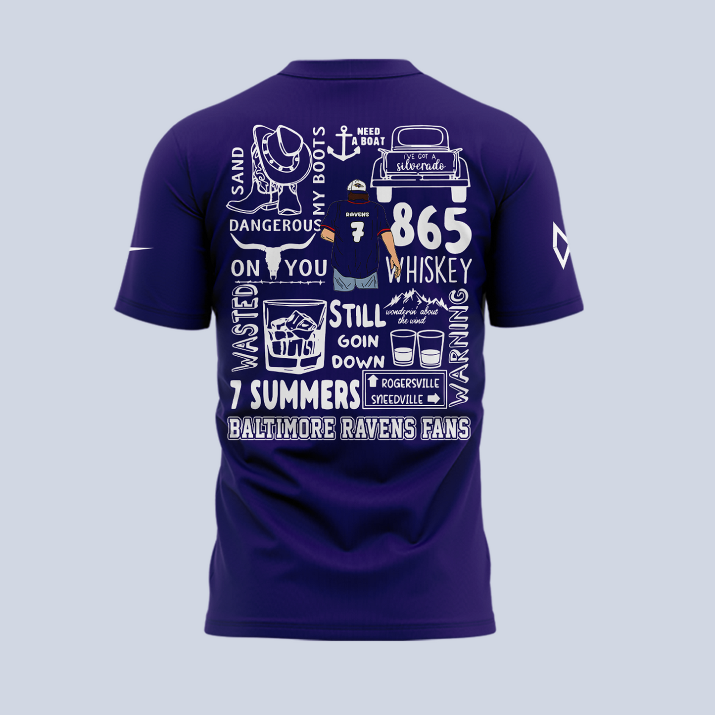 Limited Edition Baltimore Ravens x Morgan Wallen Tshirt