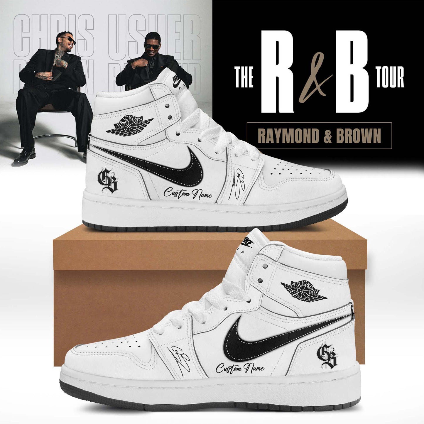 Official Chris Brown R&B Tour Signed Shoes 3