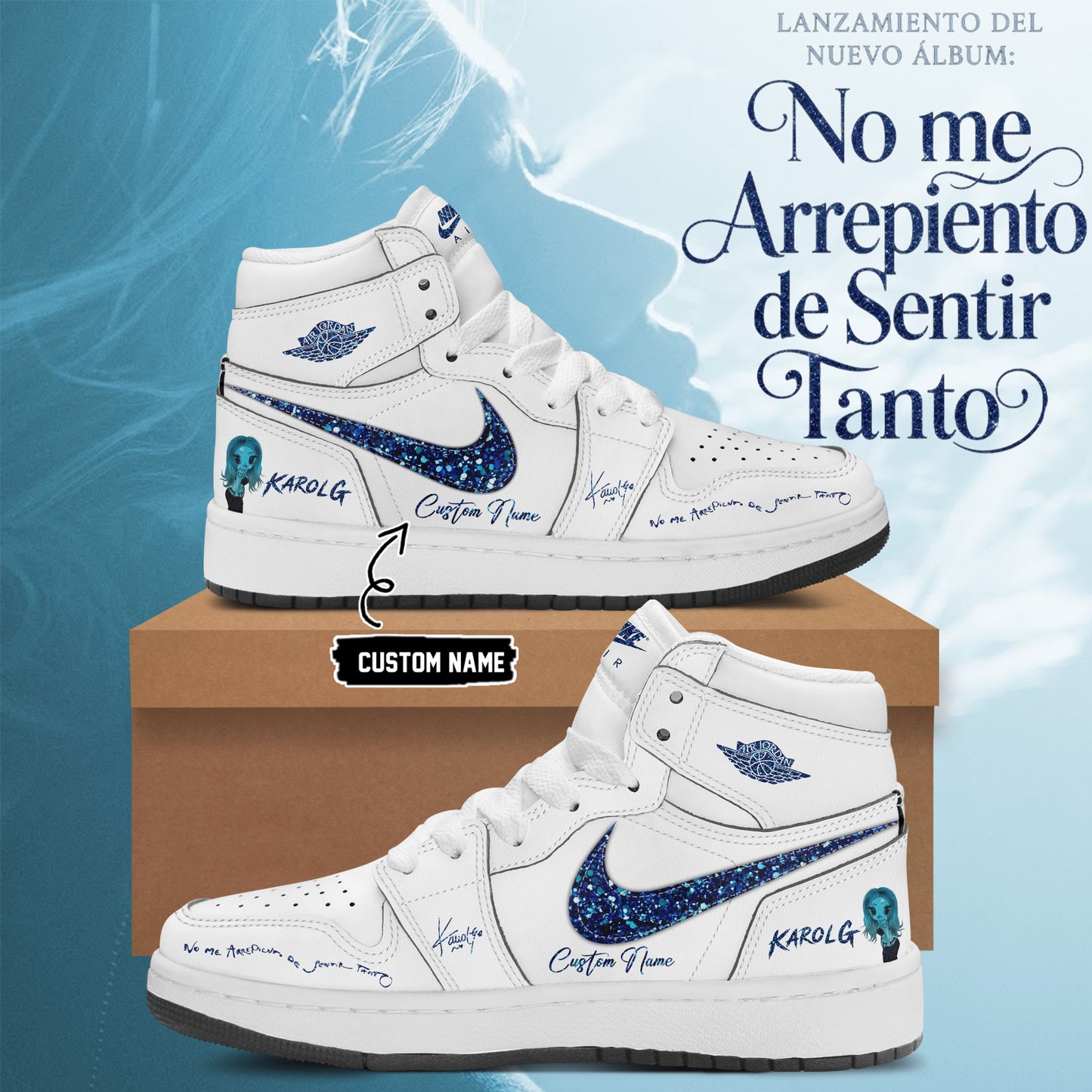 __,.KaRol G Album “NO ME ARREPIENTO DE SENTIR TANTO” .Limited Edition Signature Shoes 3-