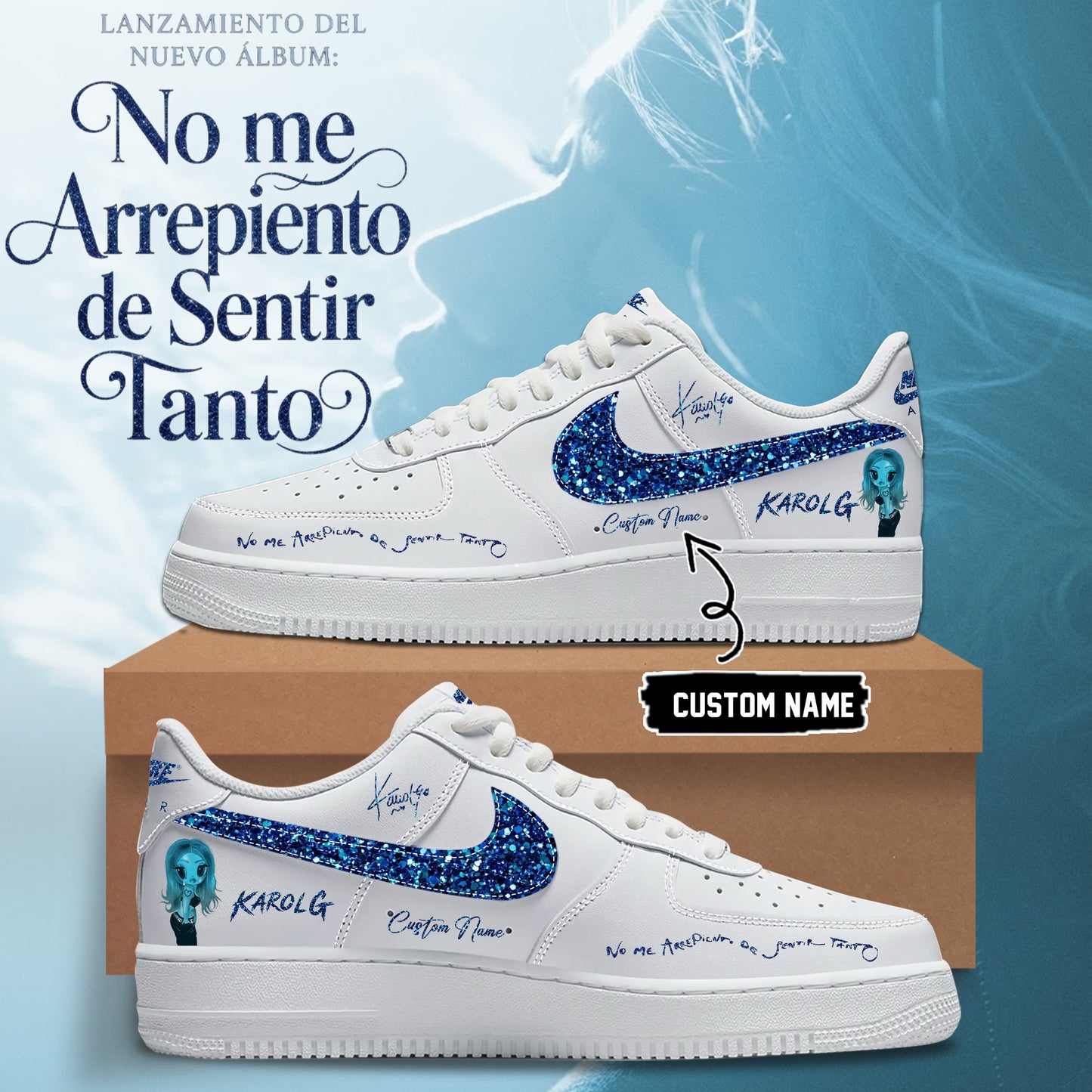__,.KaRol G Album “NO ME ARREPIENTO DE SENTIR TANTO” .Limited Edition Signature Shoes 3