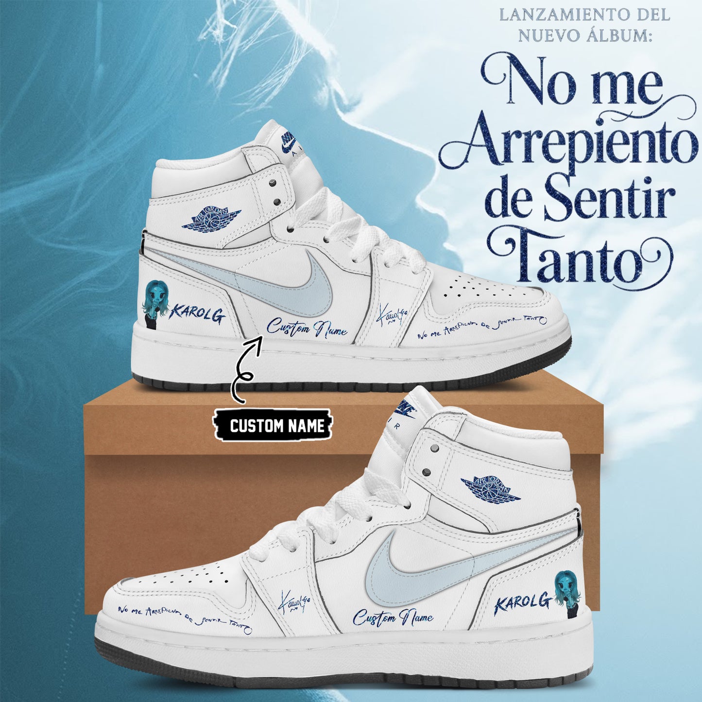 __,.KaRol G Album “NO ME ARREPIENTO DE SENTIR TANTO” .Limited Edition Signature Shoes 5-