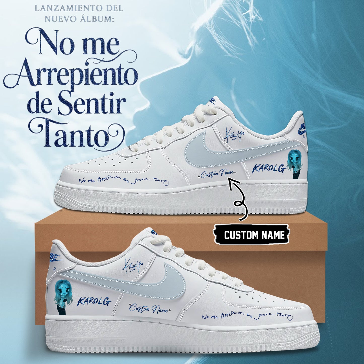 __,.KaRol G Album “NO ME ARREPIENTO DE SENTIR TANTO” .Limited Edition Signature Shoes 5