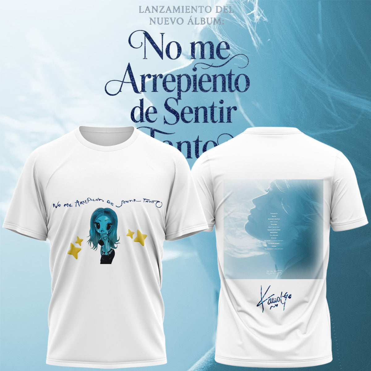 .,KaRol G Album “NO ME ARREPIENTO DE SENTIR TANTO” .Limited Edition Signature Hoodie T shirt
