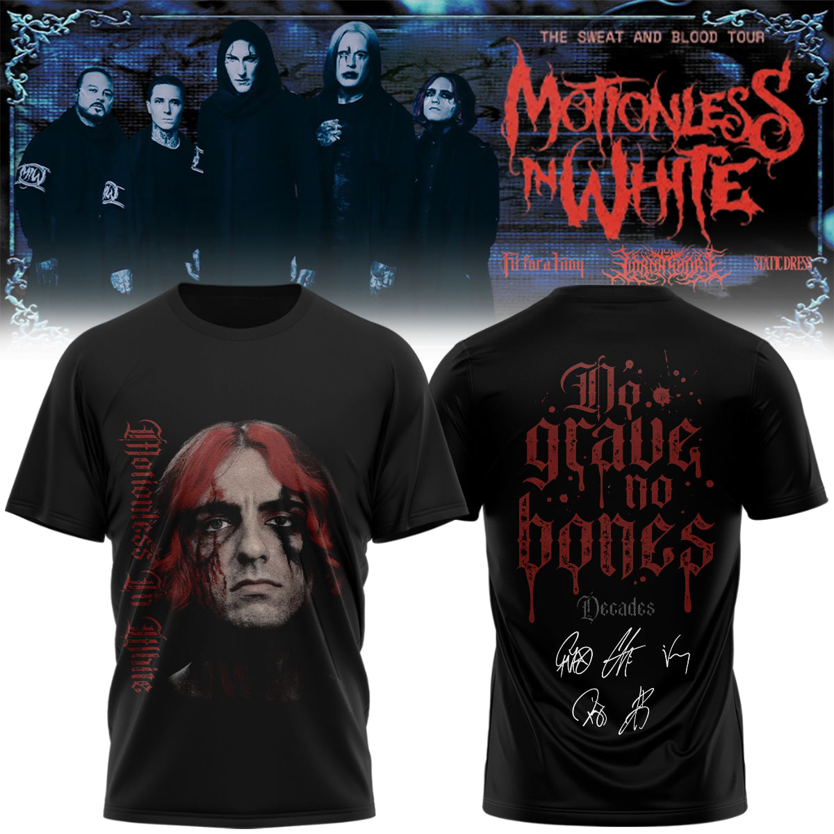 Motionless In White Signed Decades TShirt