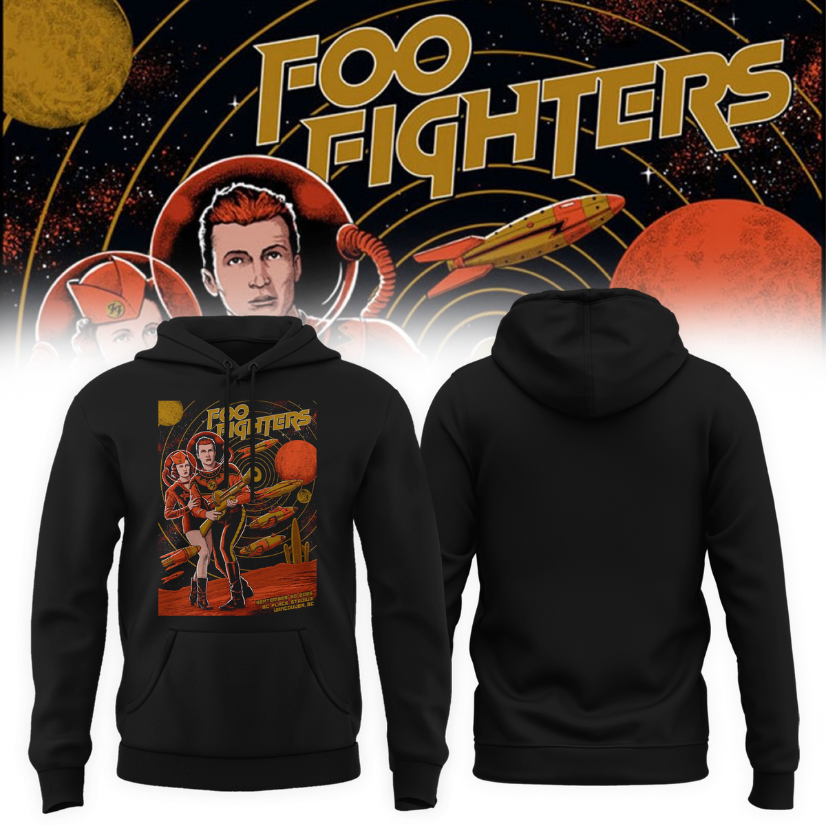 Foo Fighters Vancouver BC 2026 Event Poster Live At BC Place Stadium On September 20 2026 Shirt