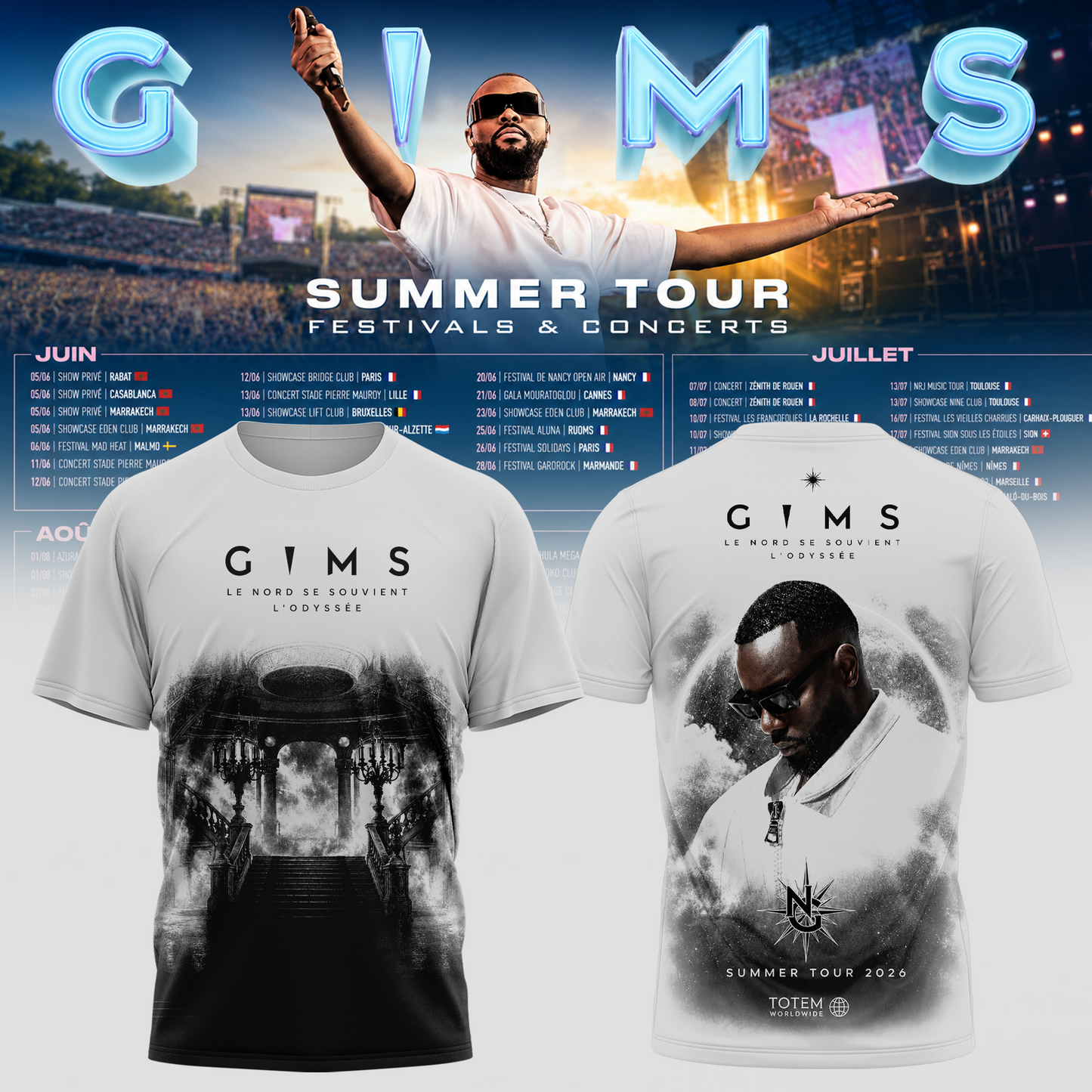 GIMS SUMMER TOUR 2026 Tour T-shirt