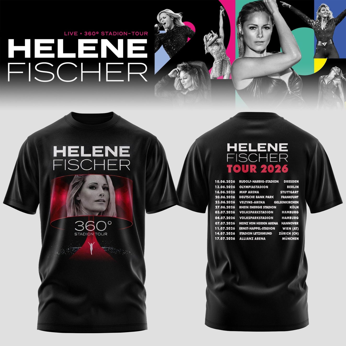 Helene Fischer – 360° Stadion Tour 2026 Limited T-Shirt