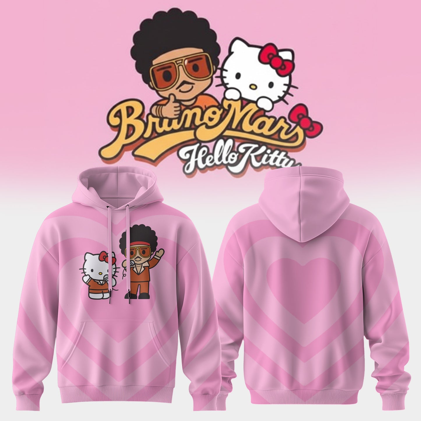 . 🎤 Bruno Mars x Hello Kitty Hoodie