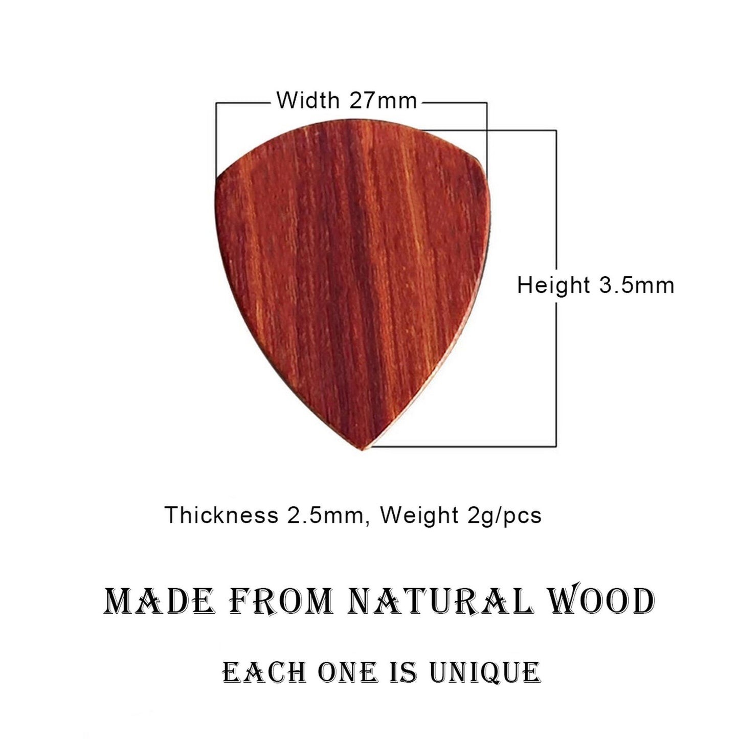 Personalized Wood Guitar Pick Box: Engraved Plectrum Case, Musician Gift