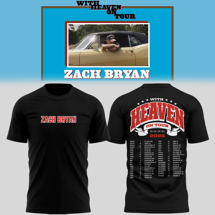 Zach Bryan With Heaven On Tour 12 T-Shirt