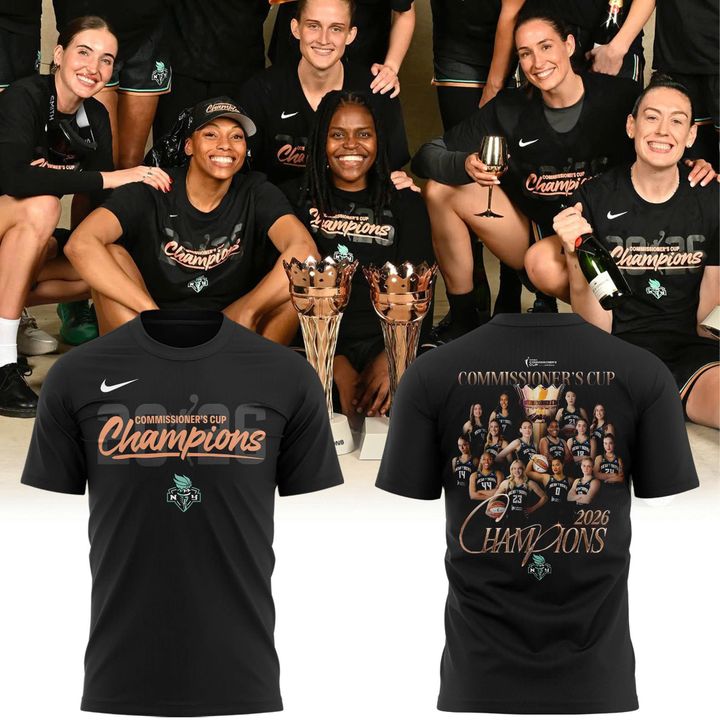 New York Liberty Seafoam 2026 COMMISSIONER’S CUP CHAMPIONS T-shirt